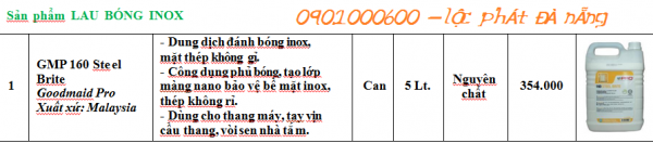 Sản phẩm LAU BÓNG INOX.